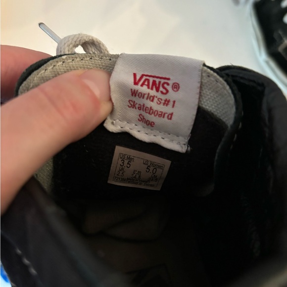 Vans Old Skool Skate Unisex Black & White High Top Sneakers Shoes. Size 3.5 / 5 - Picture 8 of 9